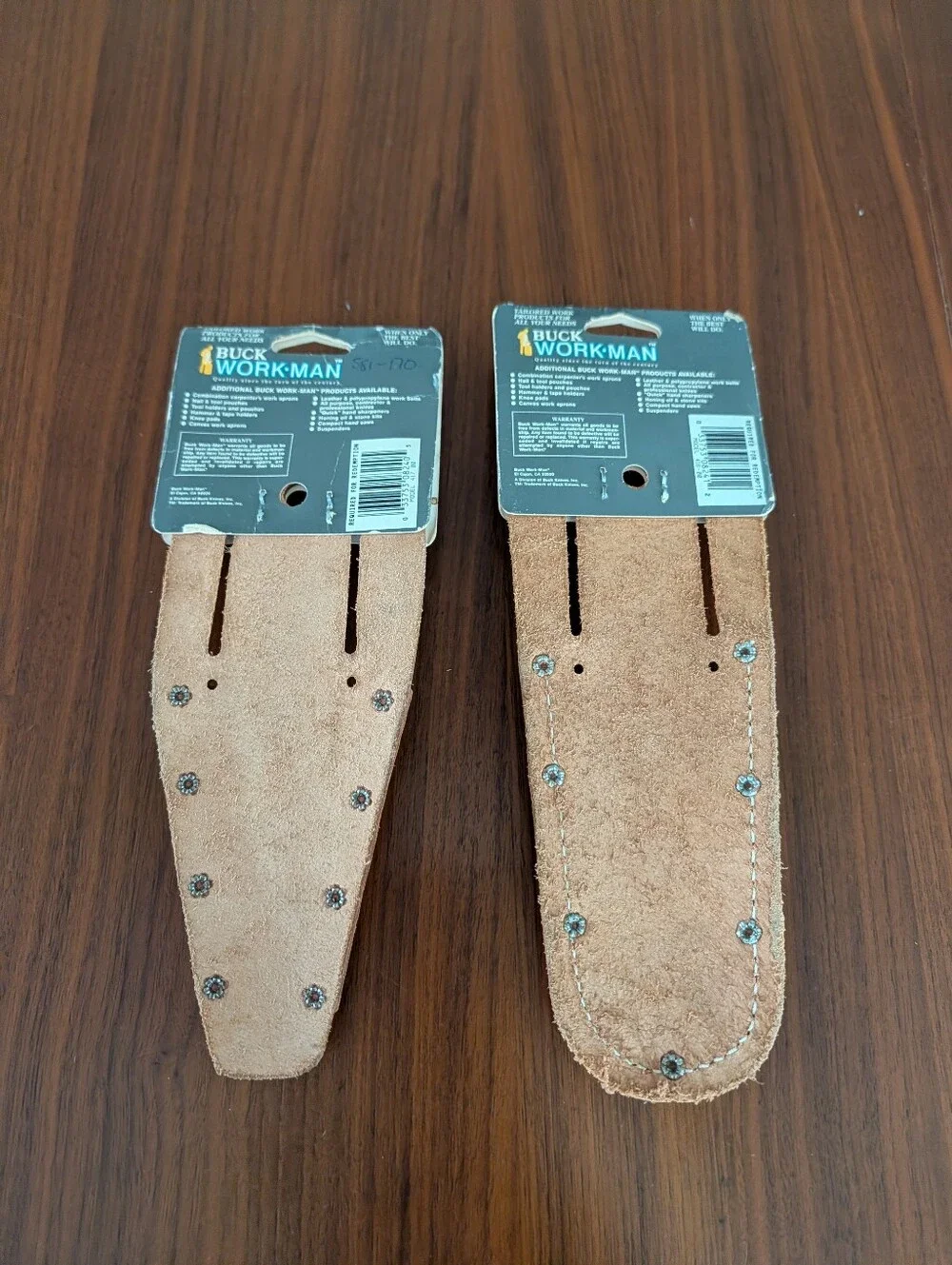 Buck Workman Leather Tool Holder Pair New Old Stock